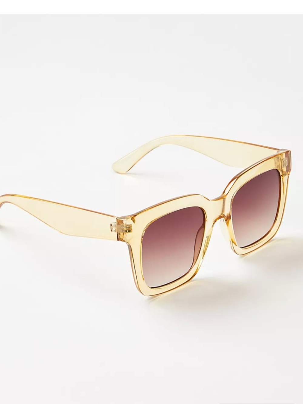 Crystal Finish Square Sunglasses